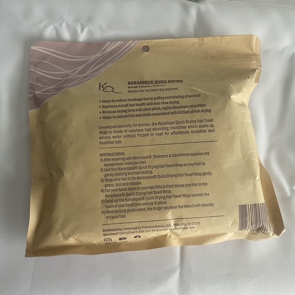 Keranique Quick Drying Hair Towel Wrap - Less Frizz and Breakage - NEW & SEALED - Picture 3 of 3